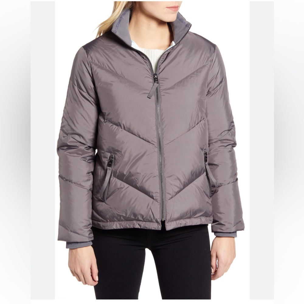 Ted Baker Lavenia Grey Down Quilted Puffer Jacket